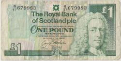 Банкнота. Великобритания. Шотландия. 1 фунт 1992 год. Тип 351c.