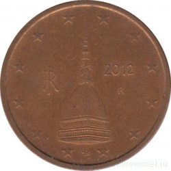 Монета. Италия. 2 цента 2012 год.