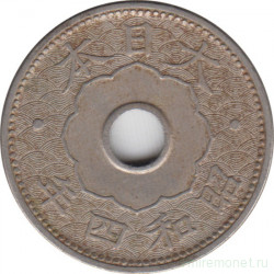 Монета. Япония. 10 сенов 1929 год (4-й год эры Сёва).