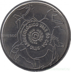 Монета. Португалия. 2,5 евро 2010 год. Наследие ЮНЕСКО. Археологический парк долины Коа.