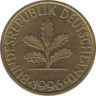 Монета. ФРГ. 10 пфеннигов 1996 год. Монетный двор - Штутгарт (F). ав.