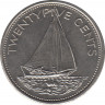 Монета. Багамские острова. 25 центов 2005 год. рев.