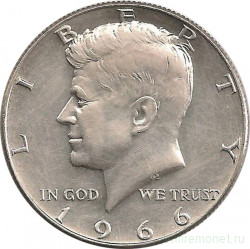 Монета. США. 50 центов 1966 год.