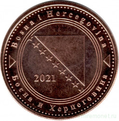 Монета. Босния и Герцеговина. 50 фенингов 2021 год.