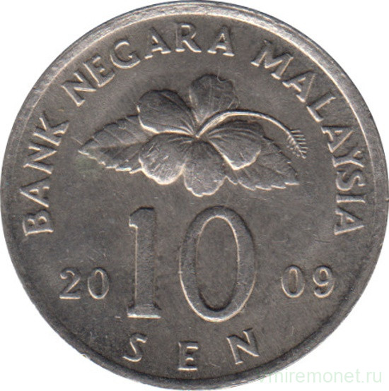 Монета. Малайзия. 10 сен 2009 год.