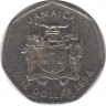 Монета. Ямайка. 1 доллар 1994 год. (семиугольник). рев.