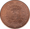Монета. Австрия. 1 цент 2018. ав.