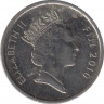 Монета. Фиджи. 5 центов 2010 год. ав.