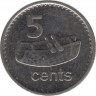 Монета. Фиджи. 5 центов 2010 год. рев.