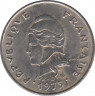 Монета. Французская Полинезия. 10 франков 1975 год. ав.