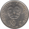 Монета. Французская Полинезия. 10 франков 1975 год. рев.
