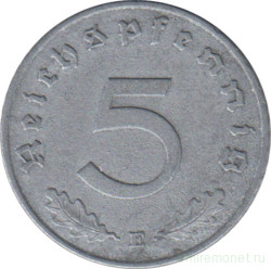 Монета. Германия. Третий Рейх. 5 рейхспфеннигов 1943 год. Монетный двор - Мюльденхаттен (E).