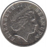 Монета. Бермудские острова. 10 центов 2008 год. рев.