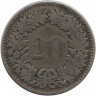 Монета. Швейцария. 20 раппенов 1850 год. 