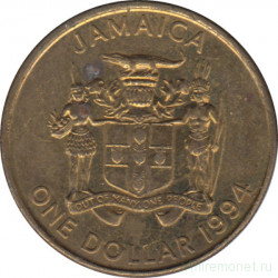 Монета. Ямайка. 1 доллар 1994 год. Старый тип.