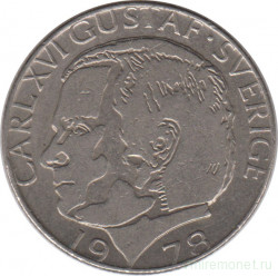 Монета. Швеция. 1 крона 1978 год.
