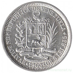 Монета. Венесуэла. 1 боливар 1960 год.