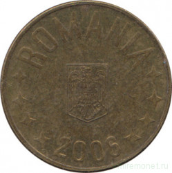 Монета. Румыния. 1 бан 2006 год.