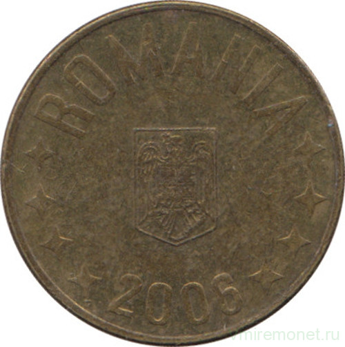 Монета. Румыния. 1 бан 2006 год.