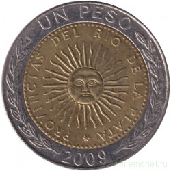 Монета. Аргентина. 1 песо 2009 год. D.