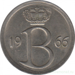 Монета. Бельгия. 25 сантимов 1966 год. BELGIE.