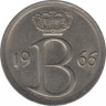 Монета. Бельгия. 25 сантимов 1966 год. BELGIE. ав.