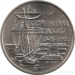Монета. Финляндия. 100 марок 1998 год. Крепость Свеаборг (Суоменлинна) 250 лет.