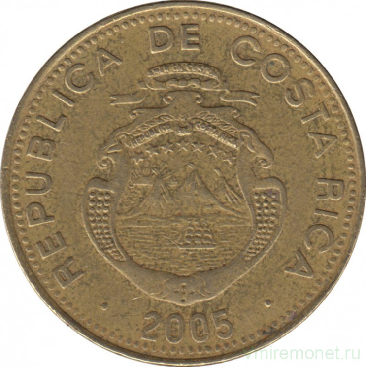 Монета. Коста-Рика. 500 колонов 2005 год.