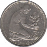 Монета. ФРГ. 50 пфеннигов 1993 год. Монетный двор - Штутгарт (F). ав.