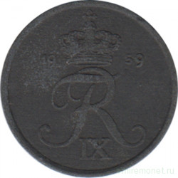 Монета. Дания. 1 эре 1959 год.