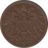 Монета. Германия (Германская империя 1871-1922). 2 пфеннига 1912 год. (J). рев.