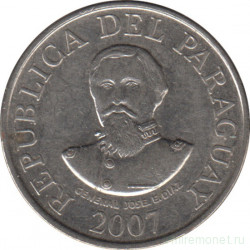 Монета. Парагвай. 100 гуарани 2007 год.
