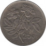  Монета. Мальта. 25 центов 1986 год. рев.