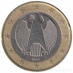 Монета. Германия. 1 евро 2002 год (D).