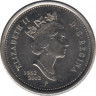 Монета. Канада. 10 центов 2002 год. 50 лет правления Елизаветы II.(P) ав.