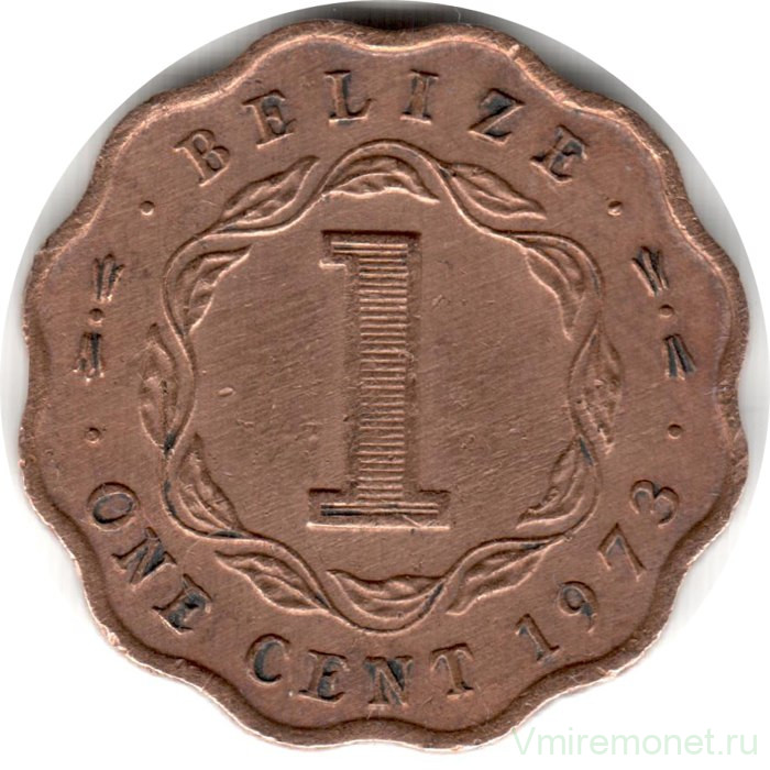 Монета. Белиз. 1 цент 1973 год.