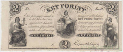 Банкнота. Венгрия. Правительство Лайоша Кошута. 2 форинта 1852 год. Тип S142.