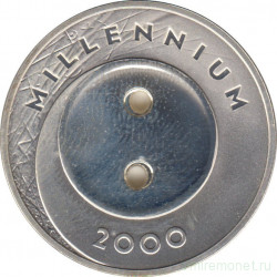 Монета. Латвия. 1 лат 2000 год. Миллениум.
