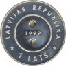 Монета. Латвия. 1 лат 2000 год. Миллениум. рев.