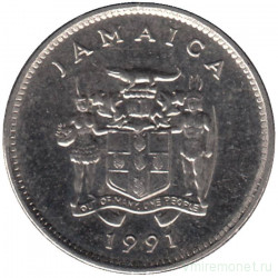 Монета. Ямайка. 5 центов 1991 год. 