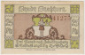 Бона. Нотгельд. Германия. Город Штрассфурт. 25 пфеннигов 1921 год. Вариант 1256.2.а.4. рев.