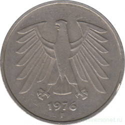 Монета. ФРГ. 5 марок 1976 год. Монетный двор - Штутгарт (F).