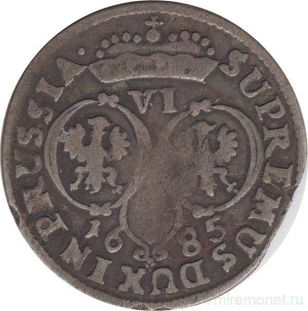 Монета. Брандербург (Германия). 6 грошенов 1685 год. (BA).