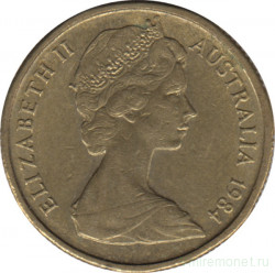 Монета. Австралия. 1 доллар 1984 год.
