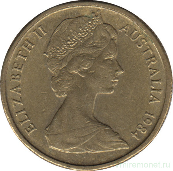 Монета. Австралия. 1 доллар 1984 год.
