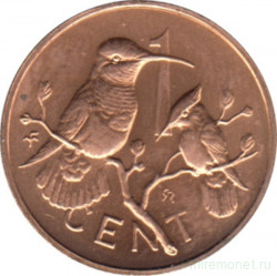 Монета. Великобритания. Британские Виргинские острова. 1 цент 1973 год.