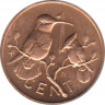 Монета. Великобритания. Британские Виргинские острова. 1 цент 1973 год. рев.