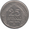 Монета. Германия (Германская империя 1871-1922). 25 пфеннигов 1910 год. Монетный двор - Мюнхен (D). рев.