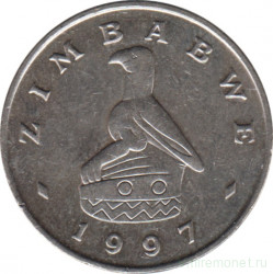 Монета. Зимбабве. 20 центов 1997 год.
