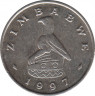 Монета. Зимбабве. 20 центов 1997 год. ав.